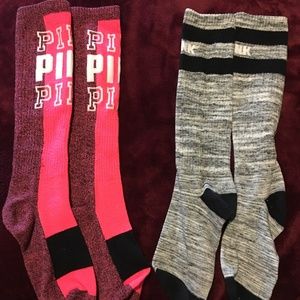 PINK Knee High Socks